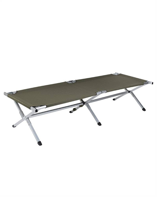 FOLDING BED WITH ALUMINIUM FRAME, REINFORCED, AMERICAN STYLE, WITH CARRYING BAG - OD GREEN - MIL-TEC®