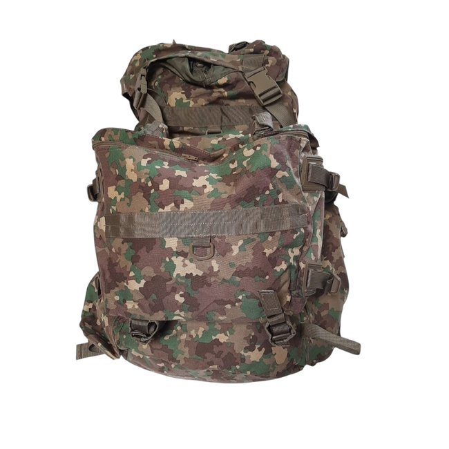 LARGE MILITARY COMBAT BACKPACK WITH POCKET, DETACHABLE OUTER POUCH - 90L - ROMANIAN ARMY MILITARY SURPLUS - COMBAT M2017 CAMO - NEW