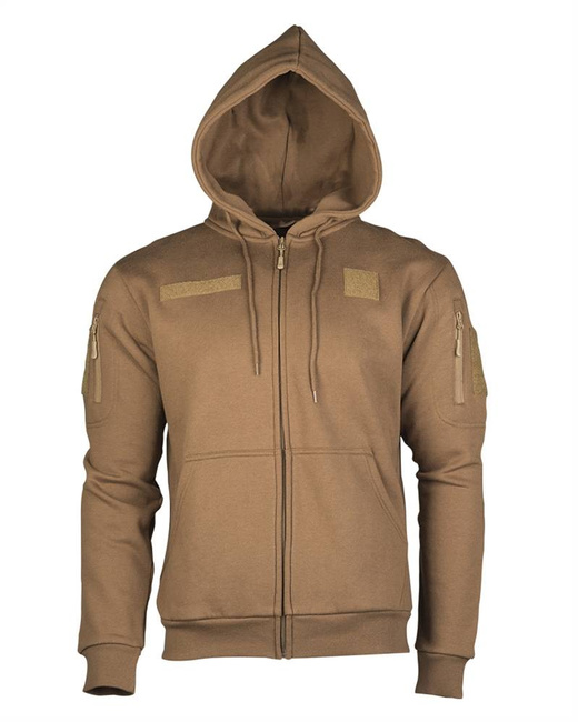TACTICAL HOODIE WITH ZIPPER - Mil-Tec® - DARK COYOTE