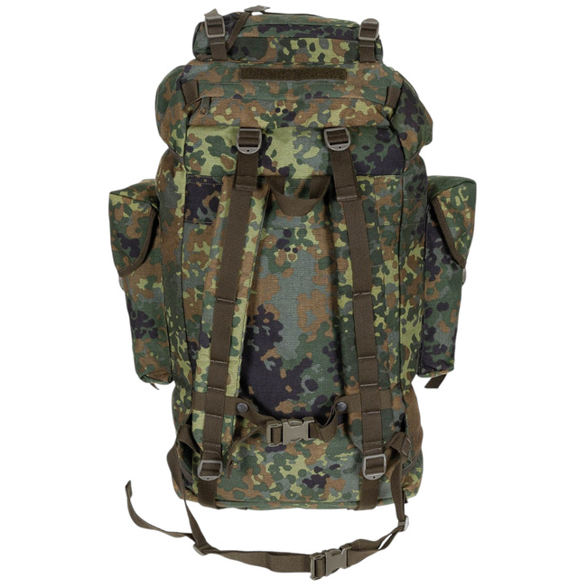 LARGE BACKPACK - 65 L - BW GERMAN ARMY MILITARY SURPLUS  - FLECKTARN CAMO - USED - TOP CONDITION