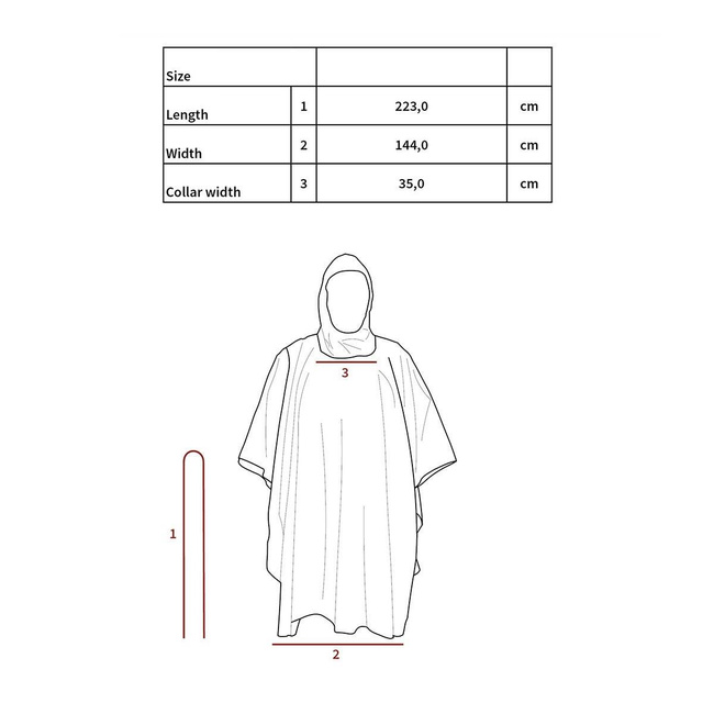 RIP-STOP PONCHO, RAINCOAT - 144 x 223 CM - MFH® - BW CAMOUFLAGE