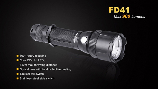 Flashlight Fenix FD41, water resistant