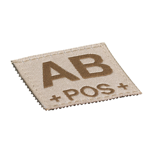 BLOOD GROUP PATCH - AB POS - DESERT - CLAWGEAR