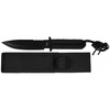Knife with fixed Blade, black, paracord wrap handle, black