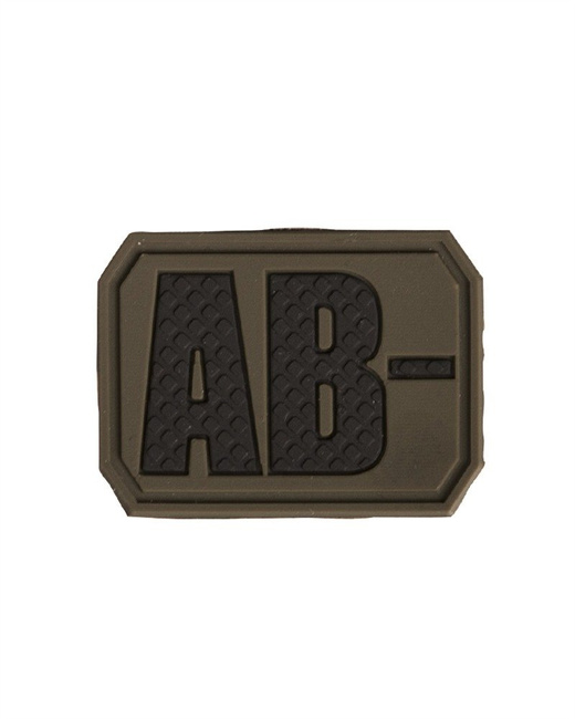 3D BLOOD TYPE PATCH - Mil-Tec - OD GREEN - AB NEG