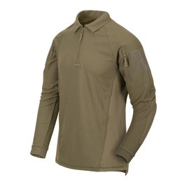 LONG SLEEVE POLO SHIRT - RANGE - Helikon Tex - ADAPTIVE GREEN