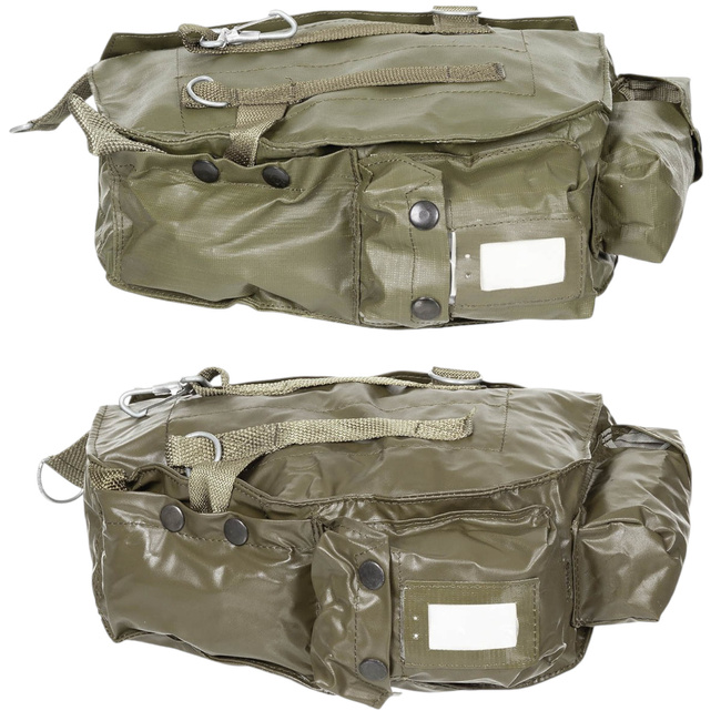 PVC BAG FOR PROTECTIVE MASK - MP4 - 1970'S - POLISH ARMY MILITARY SURPLUS - GREEN OD - USED