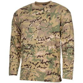 US SHIRT WITH LONG SLEEVES 170G/M2 - MFH® - OPERATION-CAMO