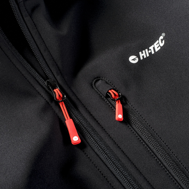 CAEN SOFTSHELL JACKET FOR MEN - BLACK/SPICY ORANGE - MAGNUM