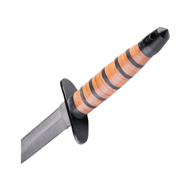 Combat knife with a leather sheath - Czech Army military surplus - Like new