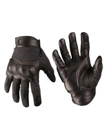 BLACK LEATHER/ARAMIDE TACTICAL GLOVES