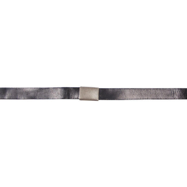 Leather belt with buckle - Military surplus from the German Army - Black - Used