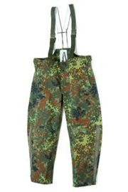 GERMAN WET WEATHER PANTS - GORETEX® - 5 COLOURS FLECKTARN CAMO - USED