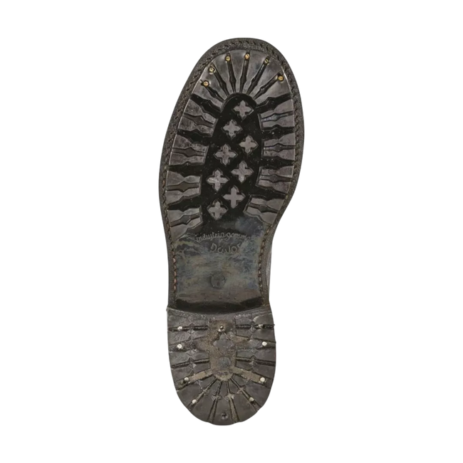 LEATHER BOOTS WITH RUBBER SOLES - MILITARY SURPLUS FROM THE ITALIAN ARMY - BLACK - USED