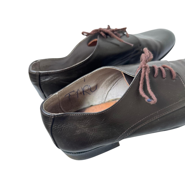 Leather Shoes - MIlitary Surplus Romanian Army - Brown - In good condition 