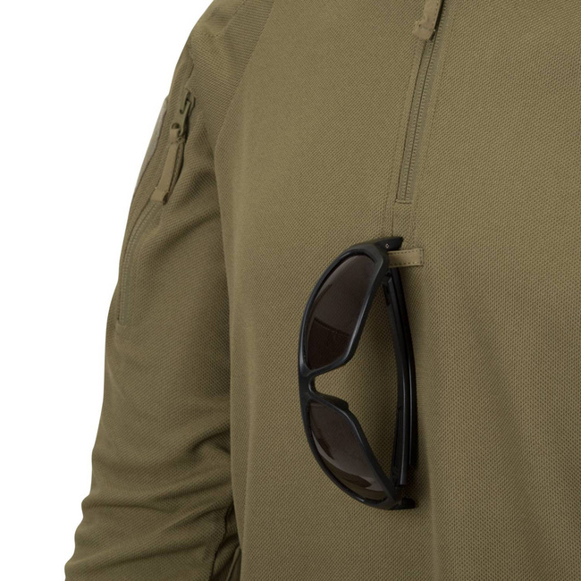 LONG SLEEVE POLO SHIRT - RANGE - Helikon Tex - BLACK