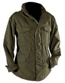 FIELD JACKET US VINTAGE M65 STONE-WASHED OLIV