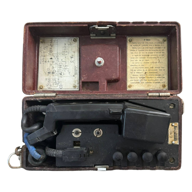 MILITARY FIELD TELEPHONE F1603, SOVIET PERIOD - MILITARY SURPLUS ROMANIAN ARMY - USED