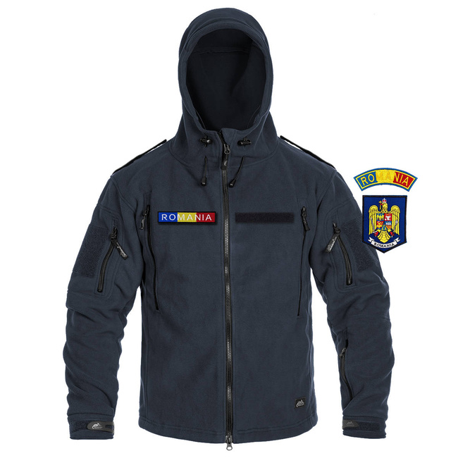 WINTER FLEECE JACKET - PATRIOT - HELIKON TEX - NAVY BLUE - WITH EMBLEMS - ANP