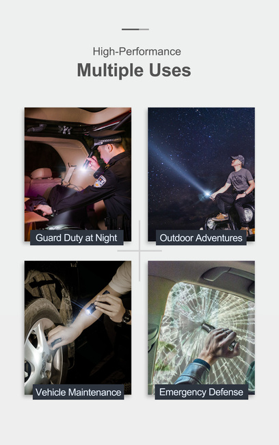 Nextorch P80 Powerful Tactical Flashlight - Black