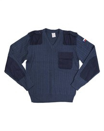 CZECH V-NECK SWEATER M97 - BLUE / GREY - LIKE NEW