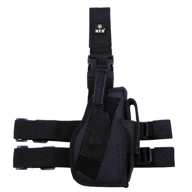 TACTICAL HOLSTER FOR RIGHT LEG - MFH - BLACK