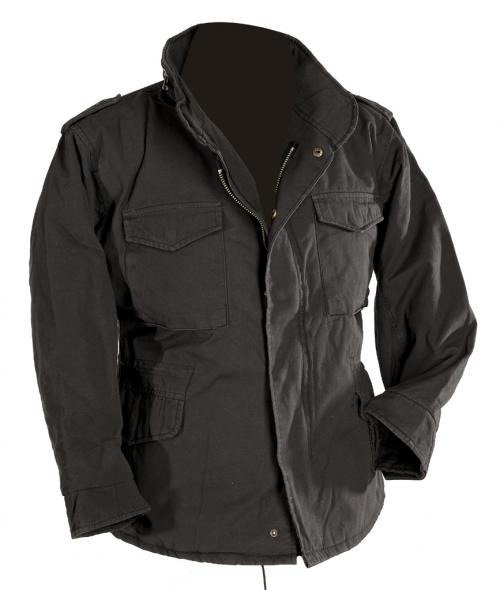 FIELD JACKET US VINTAGE M65 STONE-WASHED BLACK