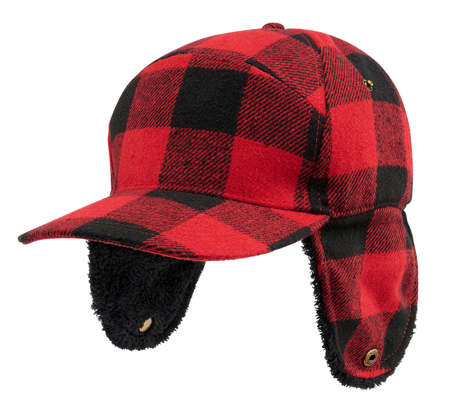 WINTERCAP "LUMBERJACK" - RED/BLACK - BRANDIT
