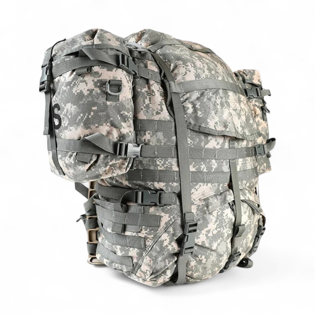 Molle II backpack with external metal frame - US Army Military Surplus - ACU Camouflage - Used