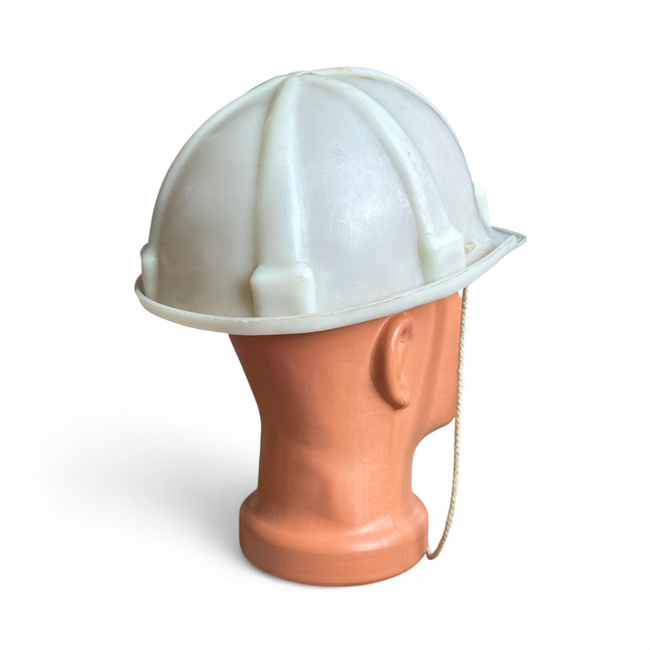  Protective Helmet with Adjustment and Ventilation System - Military Surplus Romanian Army - White - In Good Condition