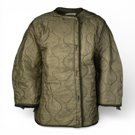 Nylon Liner for M65 Parka Jacket - US Army Military Surplus - Olive Green - Like New