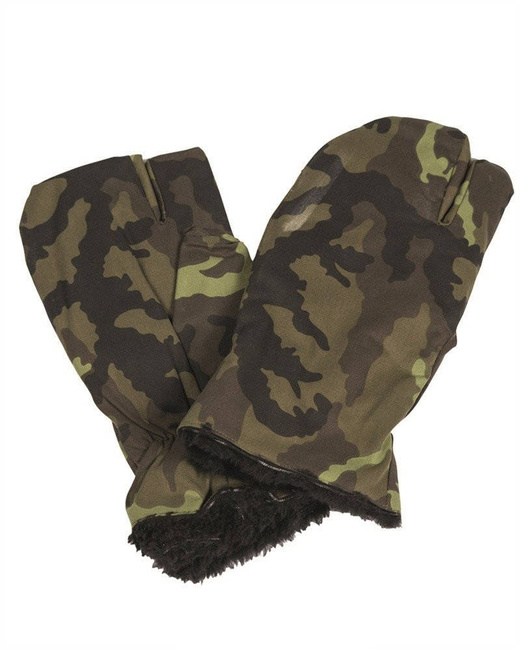 CZECH CAMO 3-FINGER GLOVES LINED M95 USED