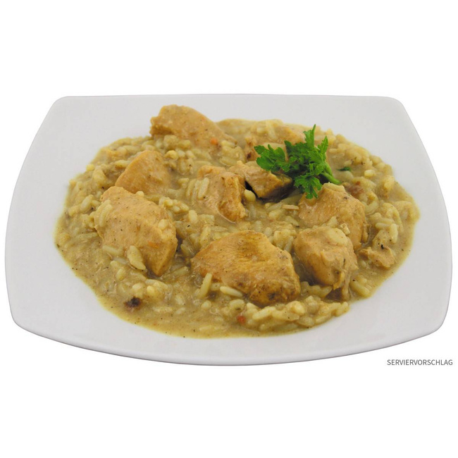 CANNED CHICKEN CURRY WITH RICE - 400 G - SHELF LIFE 10 YEARS - MFH®