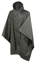 GERMAN WET WEATHER PONCHO - OD - USED