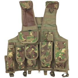 TACTICAL VEST WITH MODULAR POUCHES - MOLLE - ROMANIAN ARMY MILITARY SURPLUS - M2017 CAMO - LIKE NEW