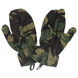 GB mittens, DPM camo, lined, trigger finger, used