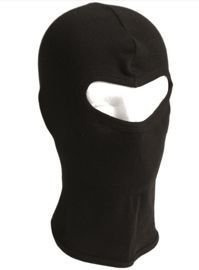 Balaclava with one cotton hole, black