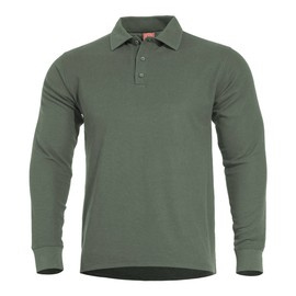 LONG SLEEVE POLO SHIRT - "ANIKETOS" - PENTAGON® - CAMO GREEN