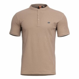 T-SHIRT - "LEVANTES HENLEY" - PENTAGON® - TAN BROWN