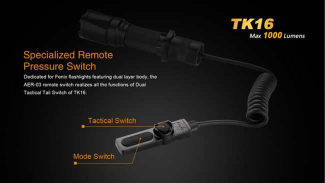 Flashlight Fenix TK16, water resistant