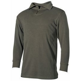 BW Tricot Shirt, w/zipper, OD green