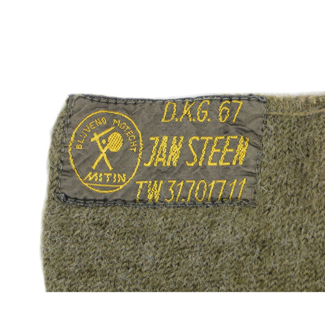 WOOL SCARF -1960 - GREEN OD - MILITARY SURPLUS ROMANIAN ARMY - IN GOOD CONDITION