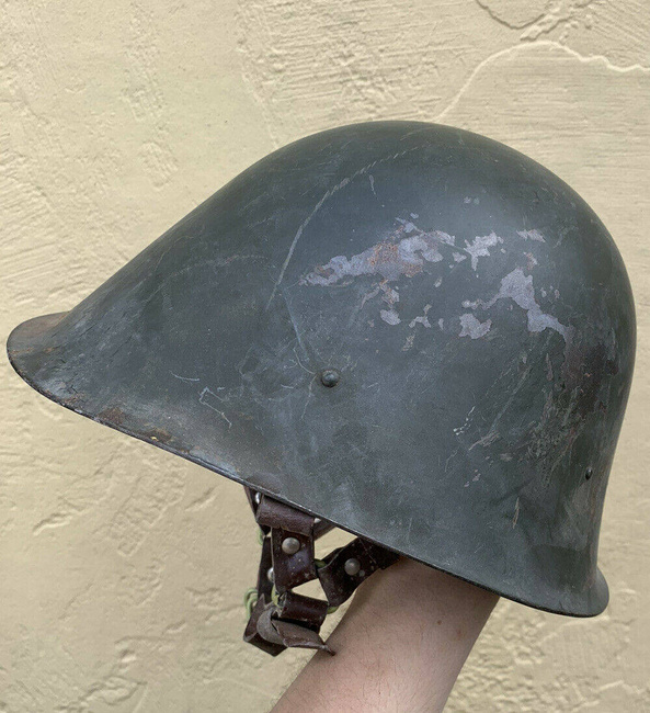 M73 HELMET - COLD WAR ERA - ROMANIAN ARMY MILITARY SURPLUS - USED CONDITION