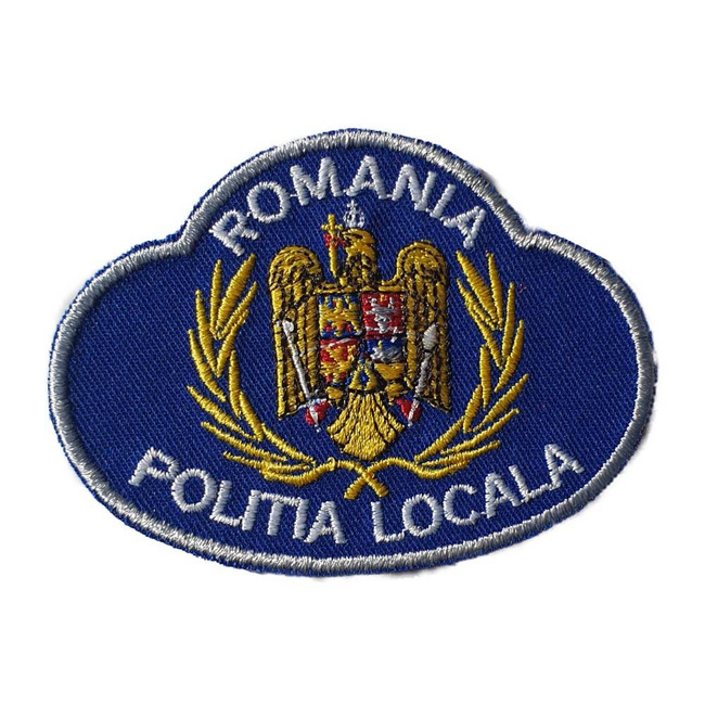 Embroidered local police badge