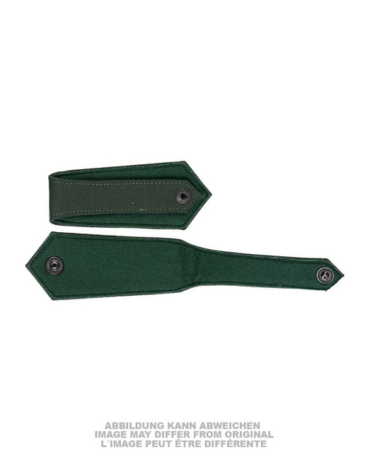 PAIR OF POLICE EPAULETTES – 1 STAR – OD GREEN/SILVER – WEST GERMAN FEDERAL POLICE – LIKE NEW