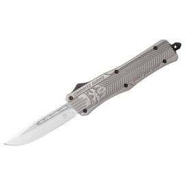 MEDIUM SILVER CTK-1 DROP POCKET KNIFE - CobraTec