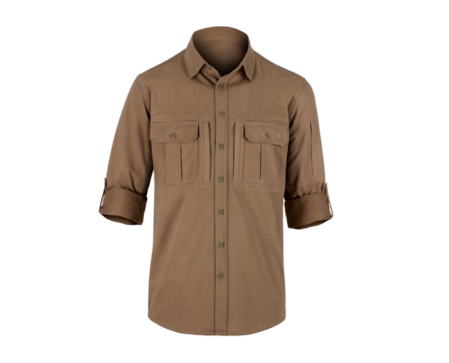 BUTTON UP PICEA SHIRT LS - CLAWGEAR® - KHAKI