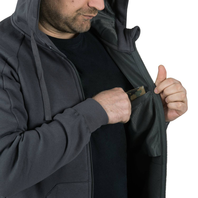 URBAN TACTICAL HOODIE LITE - FULLZIP - HELIKON®  - BLACK