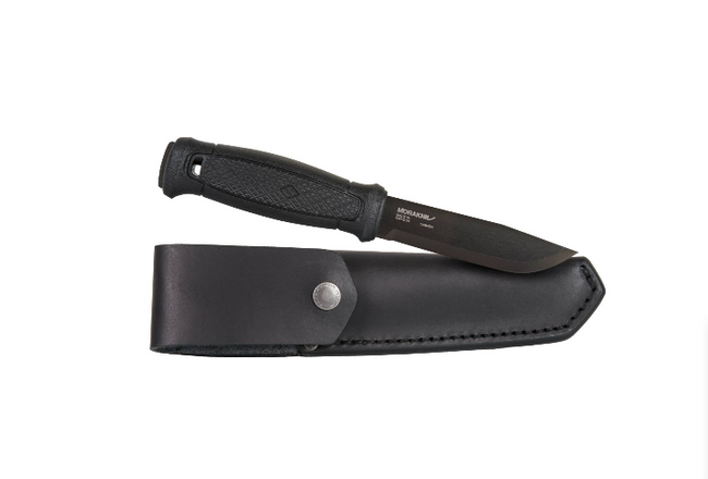 MORAKNIV® GARBERG BLACK C (LEATHER SHEATH) - CARBON STEEL