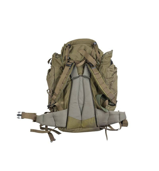 BACKPACK WITH SIDE POCKETS - "BERGHAUS" - 110 L - OD - BRITISH MILITARY SURPLUS - USED